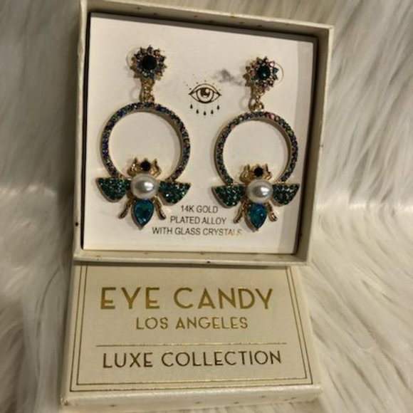 Eye Candy Bee Statement Earrings - Picture 2 of 9